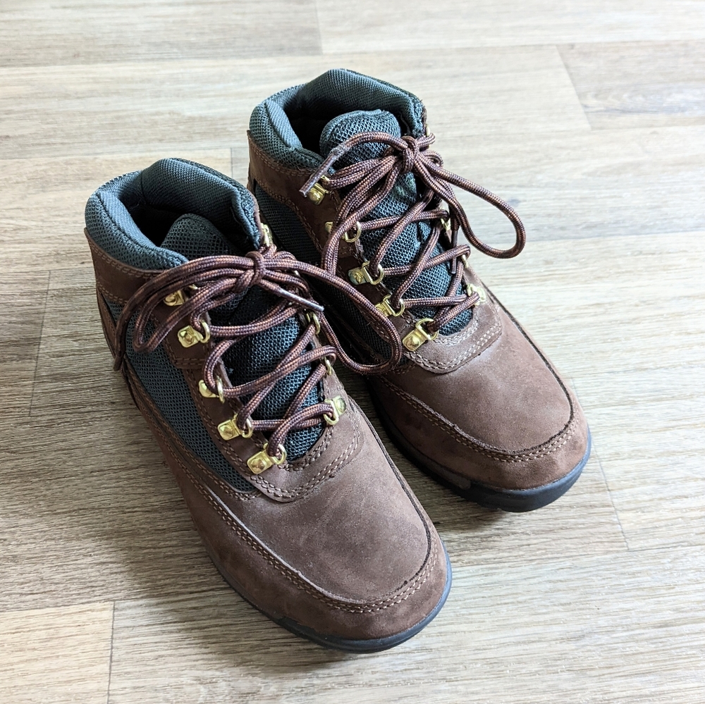 Timberland Kids Field Boot High Top Brown and Green Size 3